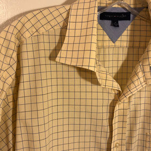 Tommy Hilfiger Dress Shirt Yellow & Blue XL